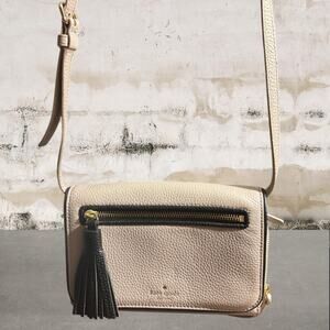 Kate Spade Cream Crossbody Bag with Black Accents